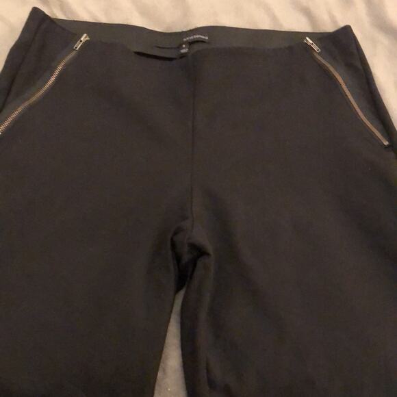 Harve Benard Black Stretch Woven Pants Woman Size 8 Pull On Casual Office - Picture 3 of 10